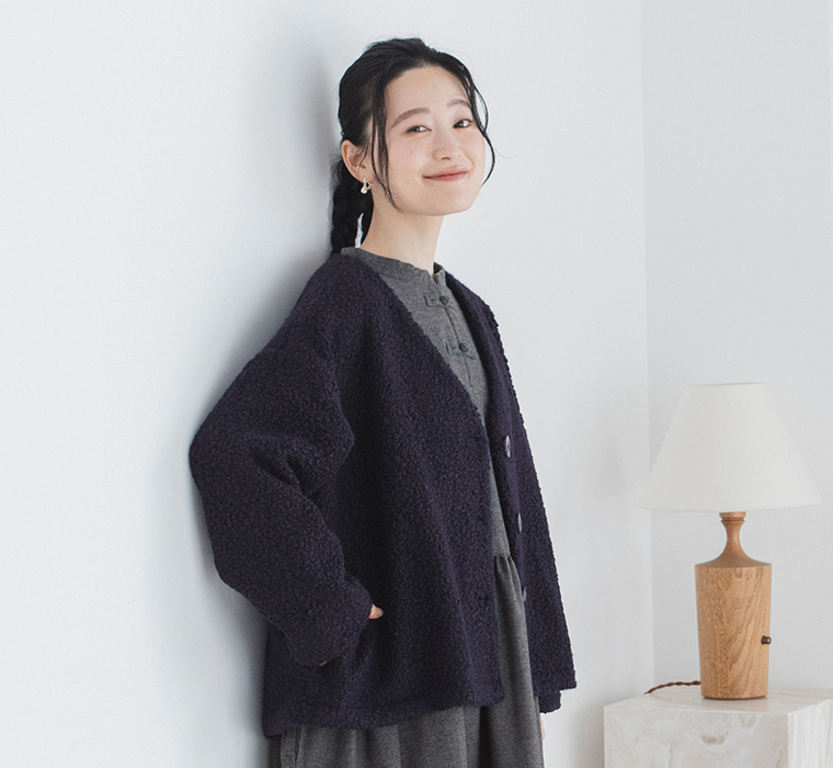 D*g*y福袋コットンパフスリーブ切替ワンピースの袖と素材