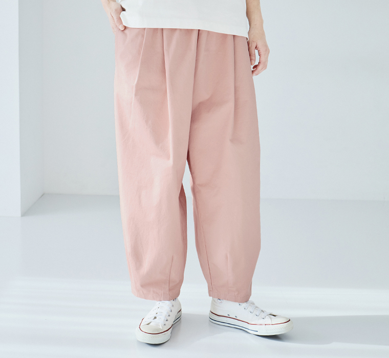 Lintu Laulu コットンチノゆったりバルーンパンツ ディテール
