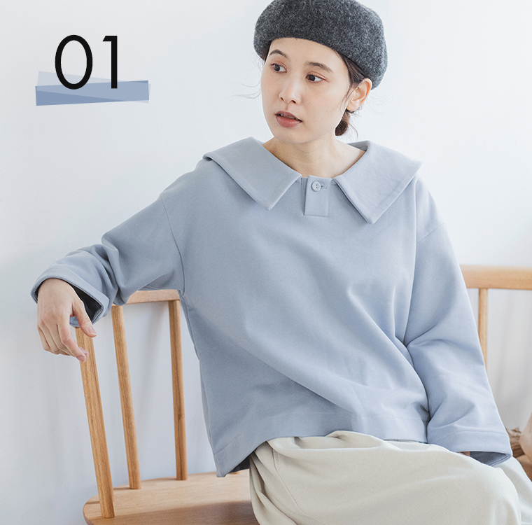 D*g*y 別注｜大きめ襟の裏毛プルオーバー