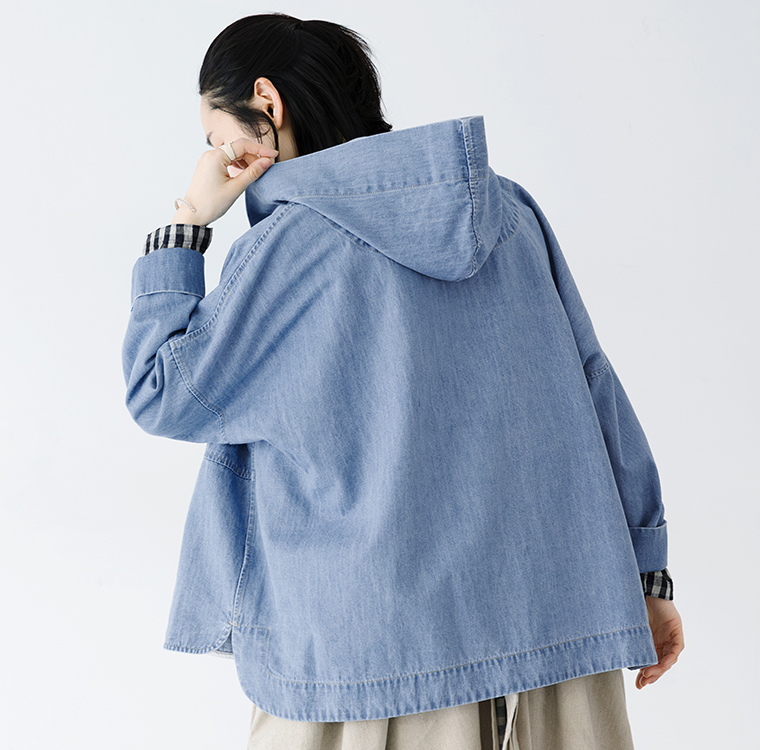 TUTIE. 別注｜デニムフーディーブルゾン 全身前