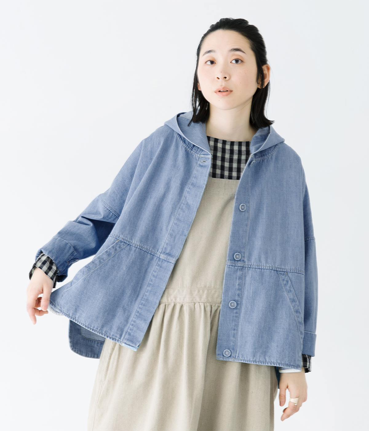 TUTIE. 別注 デニムフーディーブルゾン メイン画像