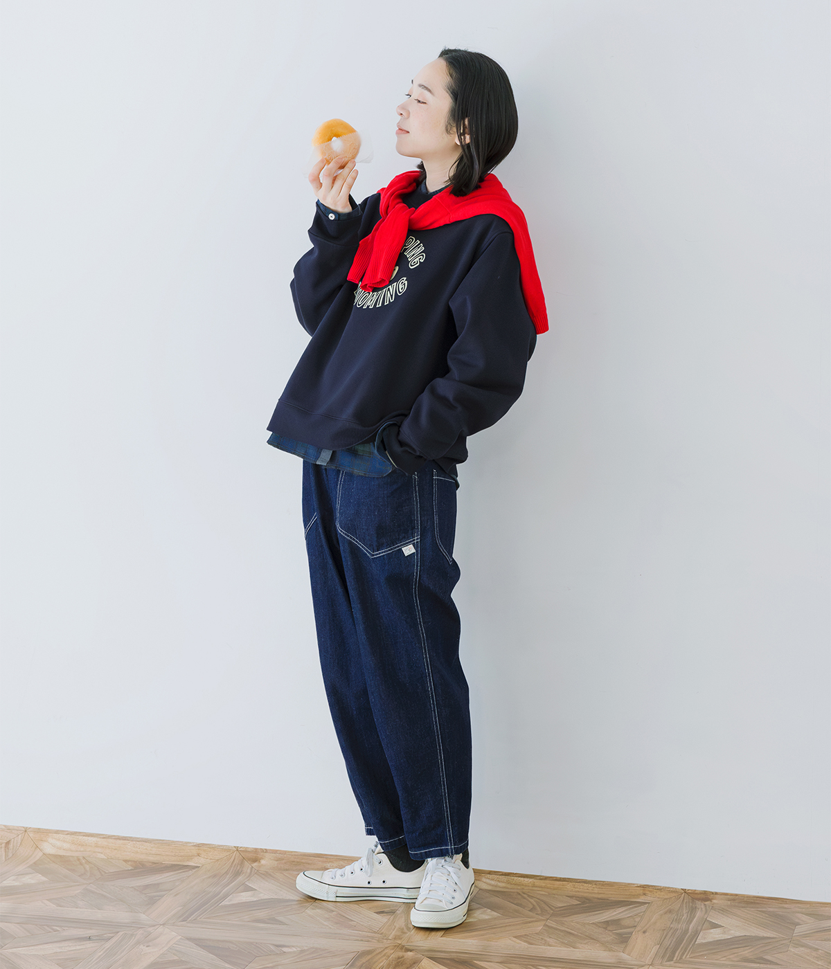 NORTHERN TRUCK 別注 デニムカーゴワークパンツ コーディネート画像2