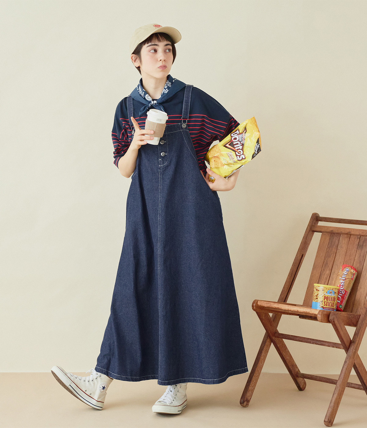 NORTHERN TRUCK ワークジャンパースカート メイン画像