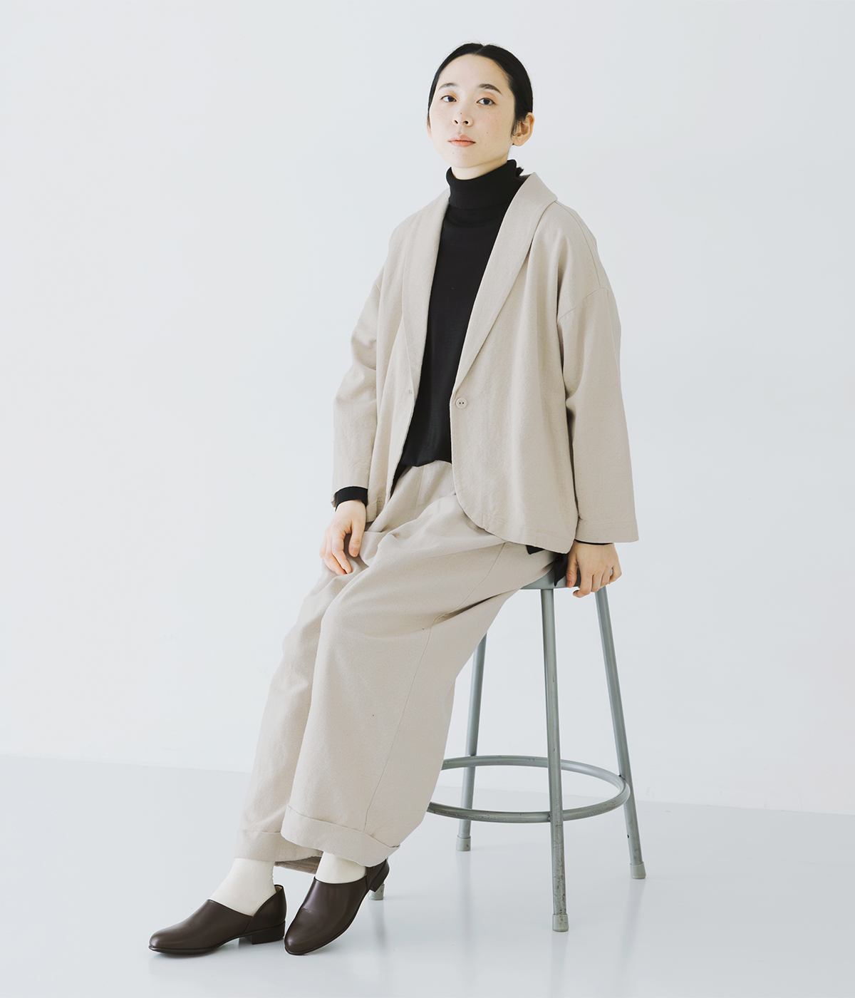 HARUTA レディースポック スコッチガード コーディネート画像2