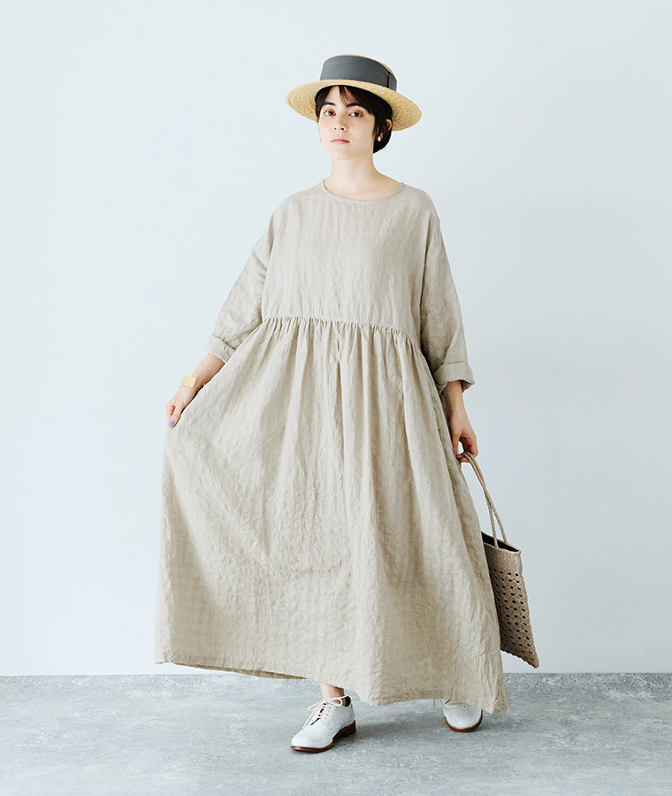 ICHI Antiquites オリジナルギンガムチェックワンピース