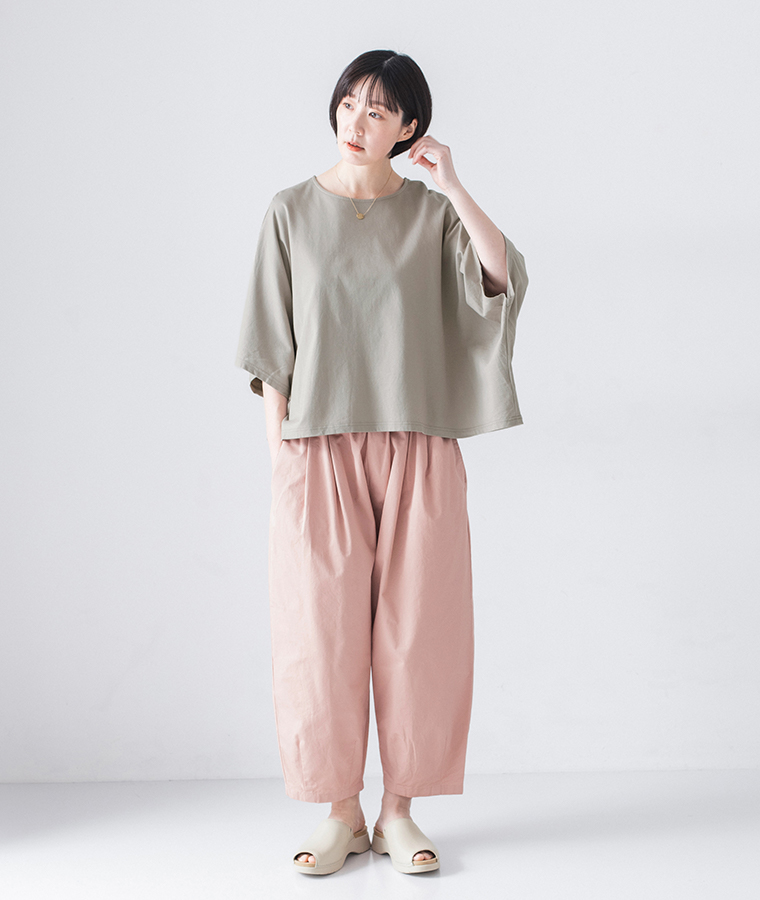 Lintu Laulu コットンチノゆったりバルーンパンツ