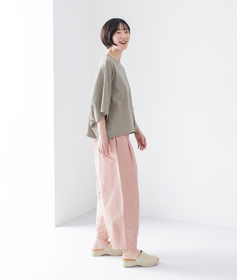 Lintu Laulu コットンチノゆったりバルーンパンツ