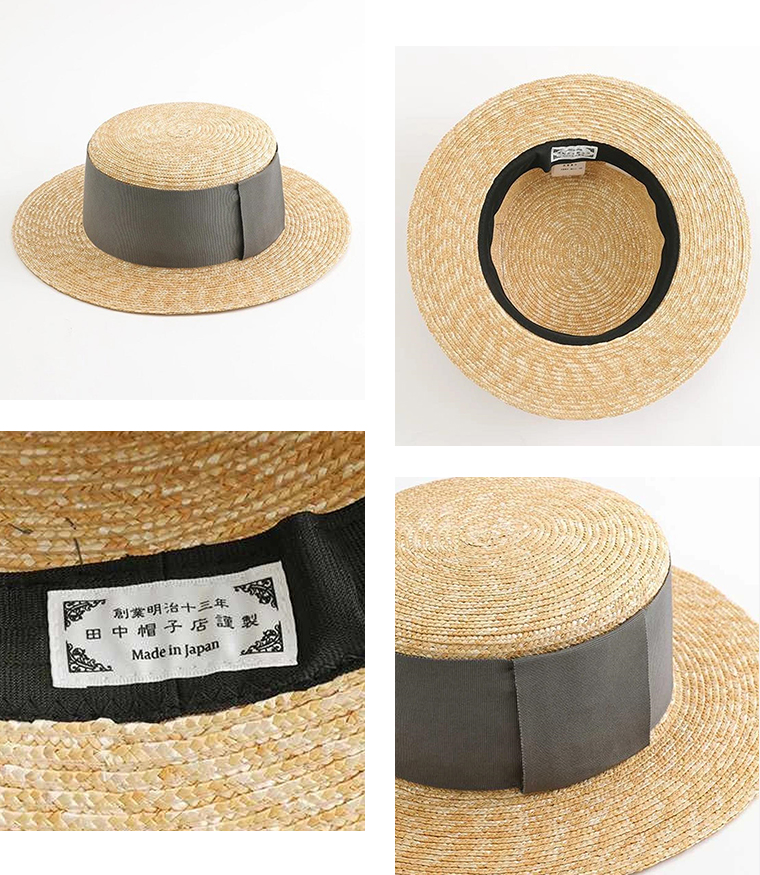田中帽子店 幅広リボンAlmaの詳細カット