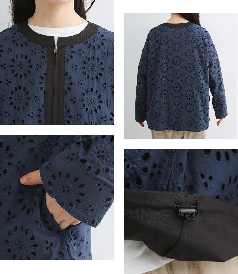 リバーシブルブルゾンの詳細カット