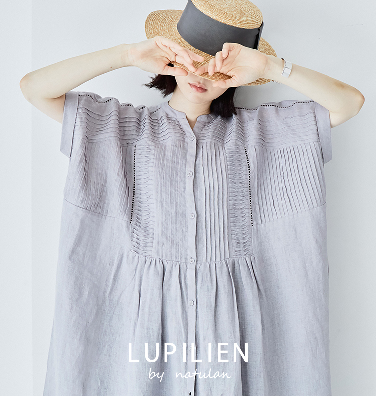 上品さが香る繊細なデザイン【 LUPILIEN by natulan 】別注リネンメニーピンタックワンピース