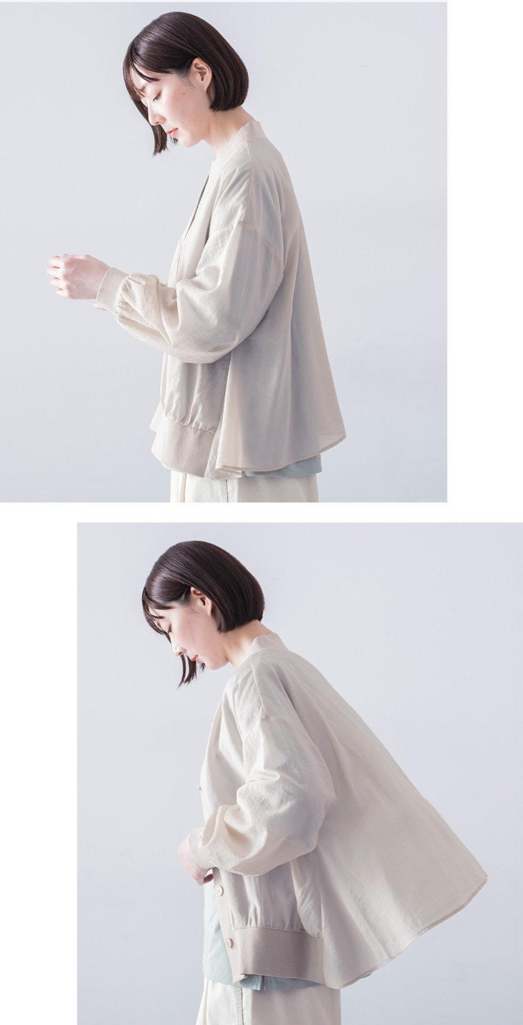 &yarn シアーカーディガン 丈感と透け感