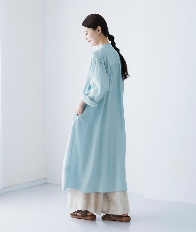cloudnine スタンドカラーシャツワンピース バックスタイル
