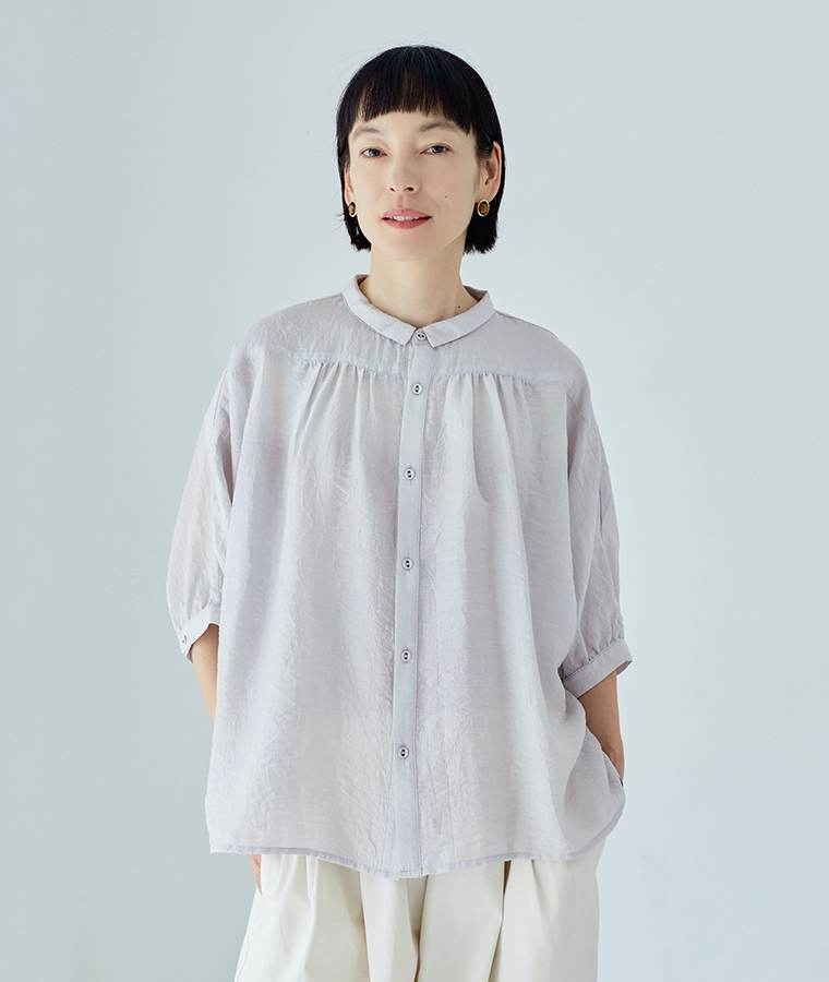 【 &yarn 】ドルマンギャザーブラウス