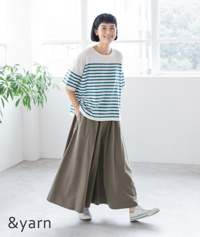 &yarn ワイドギャザーパンツのご紹介