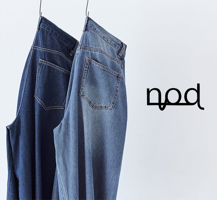 nod デニム立体切替バルーンパンツ