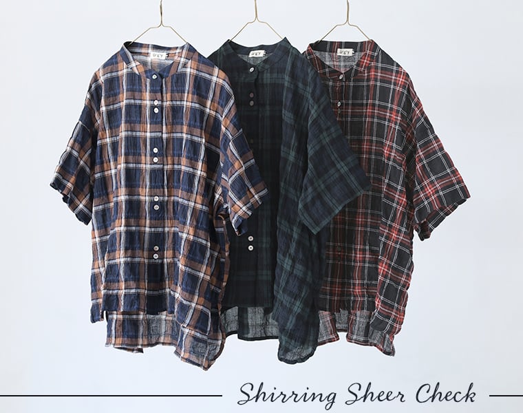 D*g*y  別注｜シャーリングシアーチェック柄シャツ