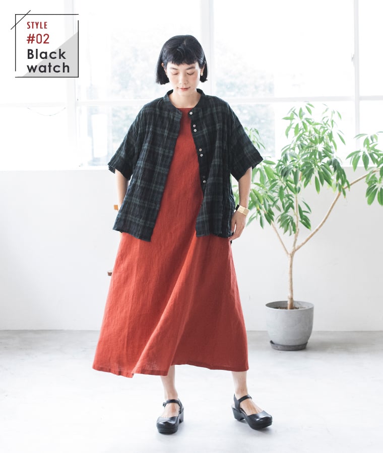 D*g*y  別注｜シャーリングシアーチェック柄シャツ　ブラックウォッチ
