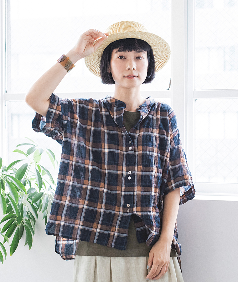 D*g*y 別注｜シャーリングシアーチェック柄シャツ