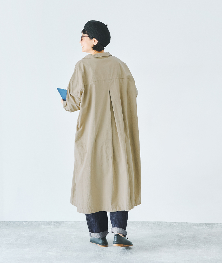 ista-ire　コットンリネンデニムパンツ ワンピース合わせ 後ろ