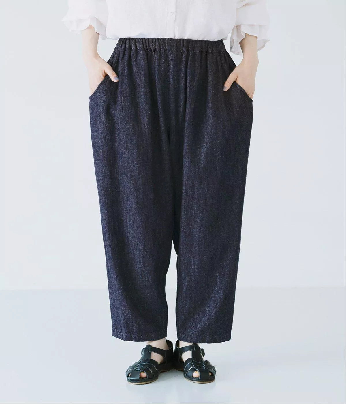 ista-ire　別注　甘撚りコットンリネンデニム よくばりパンツ