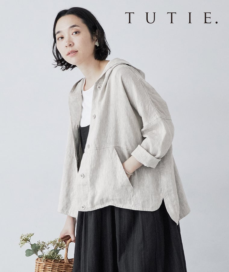 TUTIE. 別注リネン100％フーディーブルゾンのご紹介
