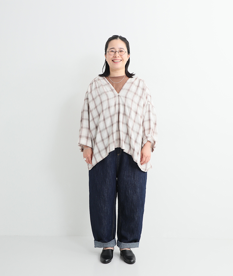 スタッフ着用レビュー ista-ire コットンリネンデニムパンツ 大蔵さん