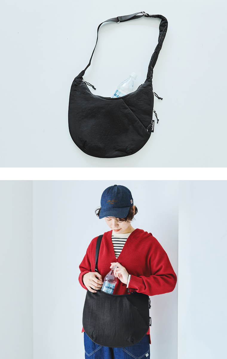 【 hellolulu 】ZIONエクスパンダブルホーボーバッグ 収納力