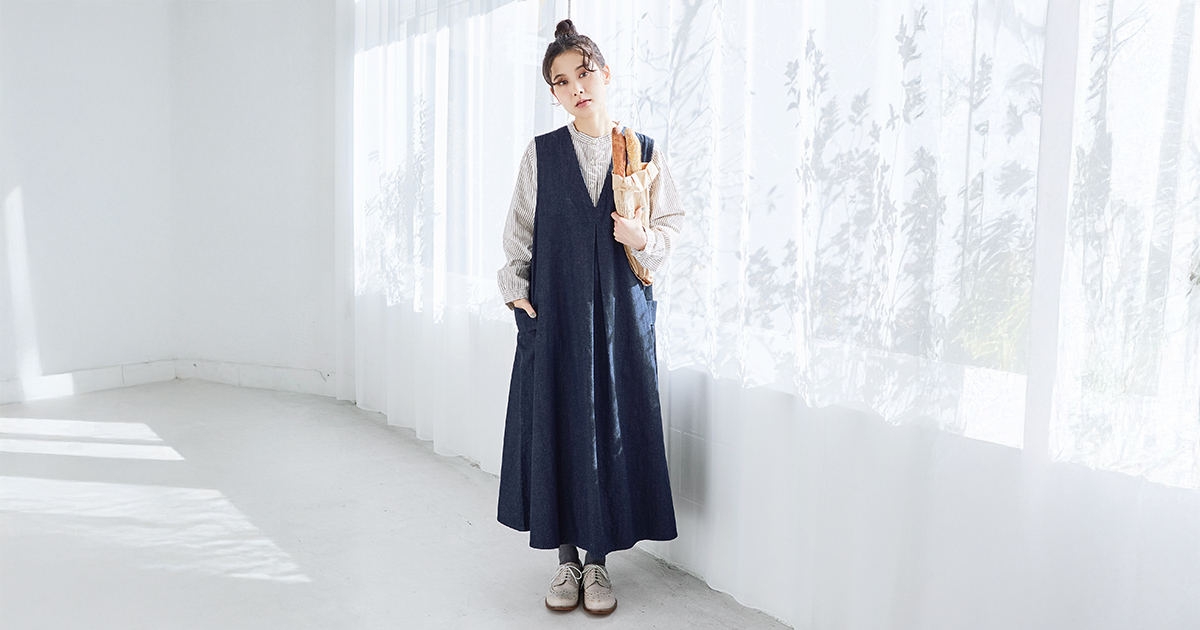 古布サロペットジャンバースカート　ニョチです他の方は、購入お控え下さいませ 綿100％ハート刺しゅうデニムジャンパースカート＜大きいサイズ有