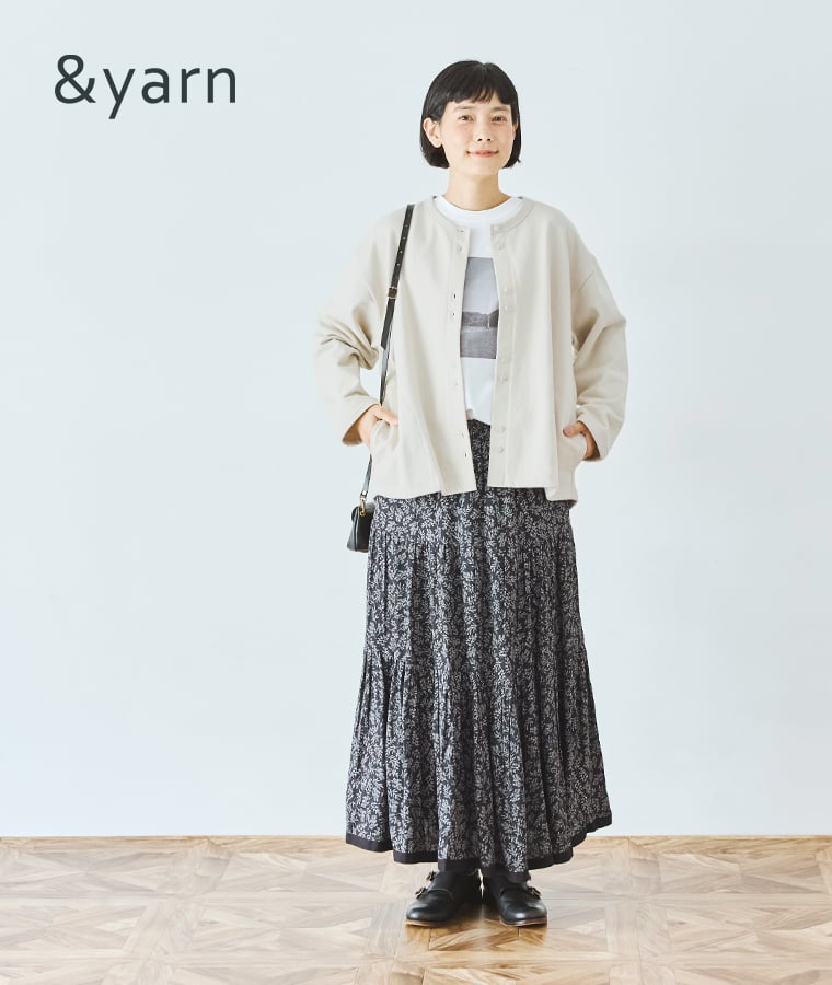 &yarn コットンコーマ裏毛カーディガンのご紹介