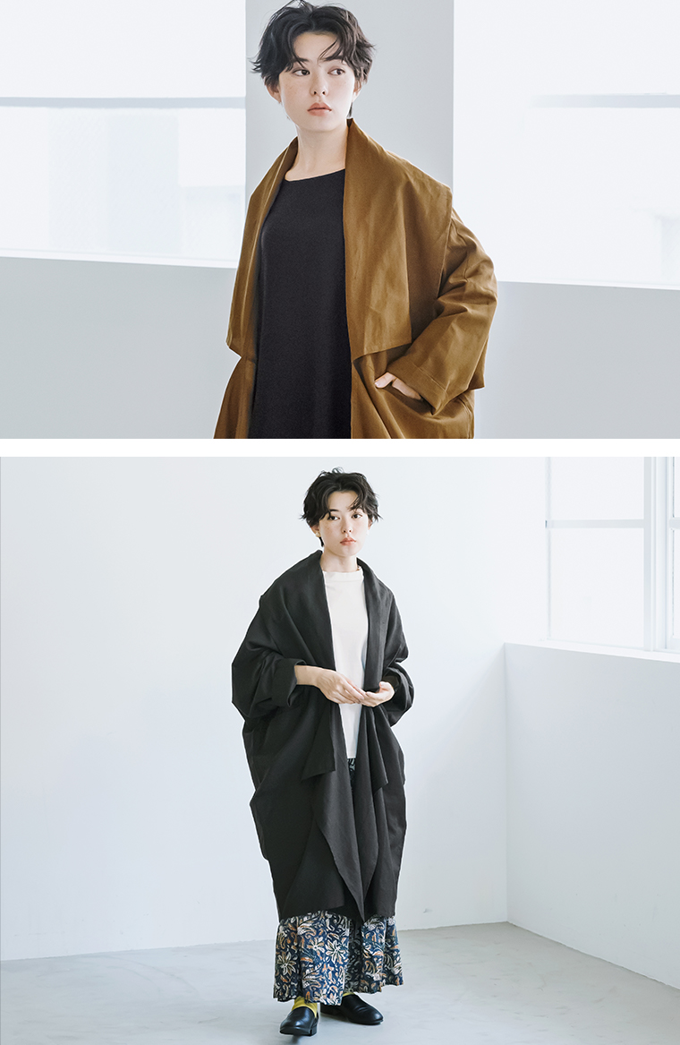 MALAIKA リネン混変形ジャケット