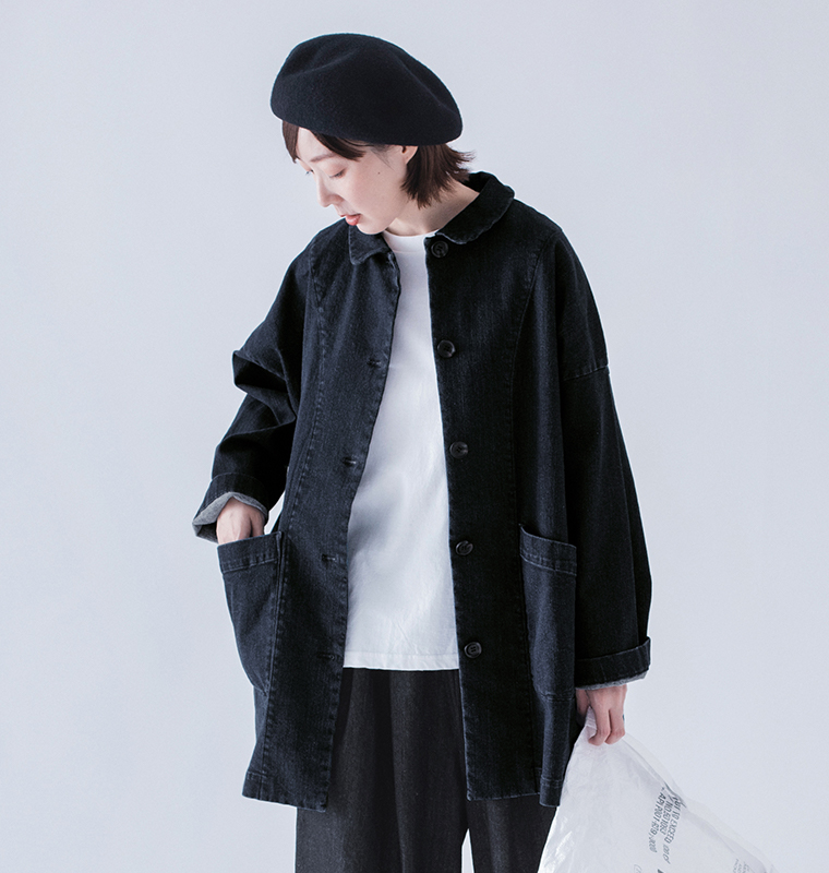 &yarn 丸襟カバーオール