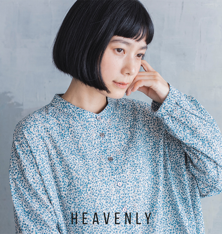 ナチュラルな小花柄とやわらかで心地よい肌触り【 HEAVENLY 】ローンフラワープリントワンピース