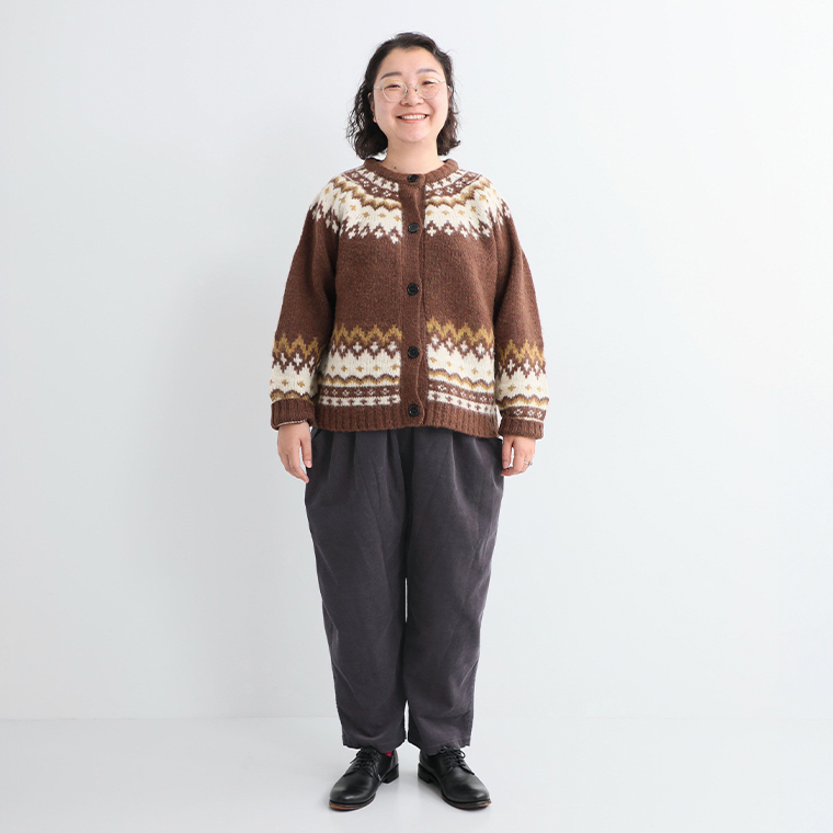 ista-ire 着丈選べる 細畦コーデュロイよくばりパンツ アッシュネイビー FTサイズ
