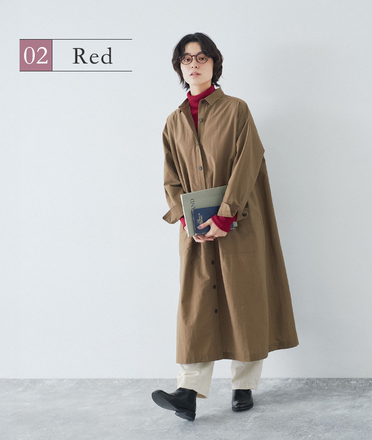 【 &yarn 】わたしの定番タートルネック レッド