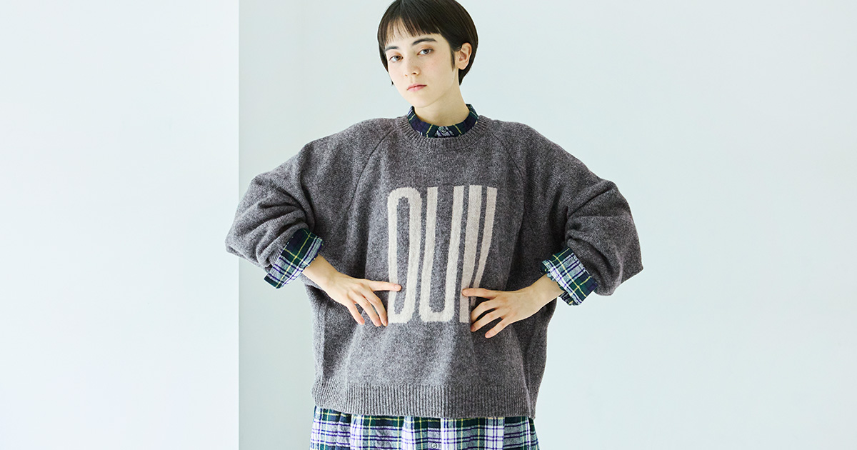 専用✨極美品✨ichi シェットランドウールプルオーバー 　ニット 　ロゴ こなれたロゴが引き立つ【 ichi 】シェットランドウールプルオーバー