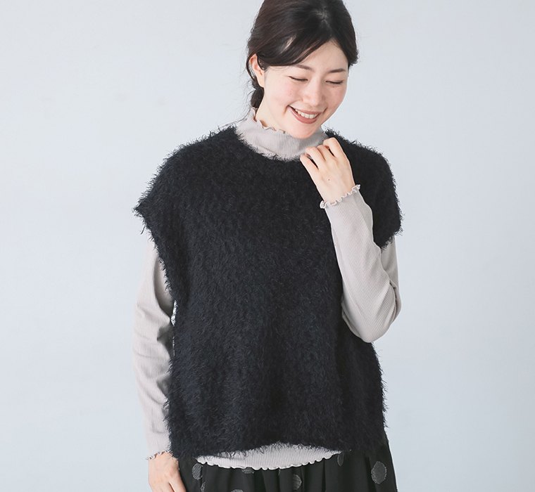 【 le colis 】サイドボタンベスト ベスト寄り