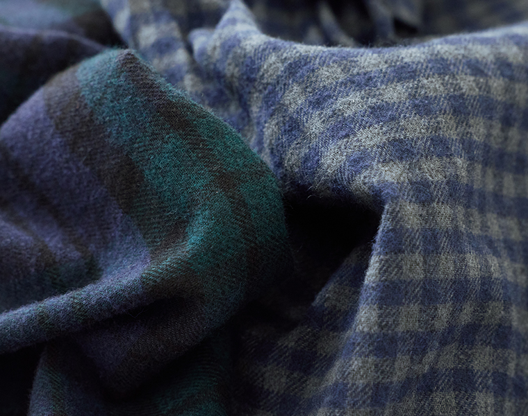 Lintu Laulu  襟フリルくるみボタンワンピース 生地寄り