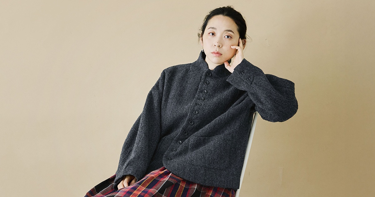 織りで感じる品格【 ICHI Antiquites 】ウールヘリンボーンジャケット