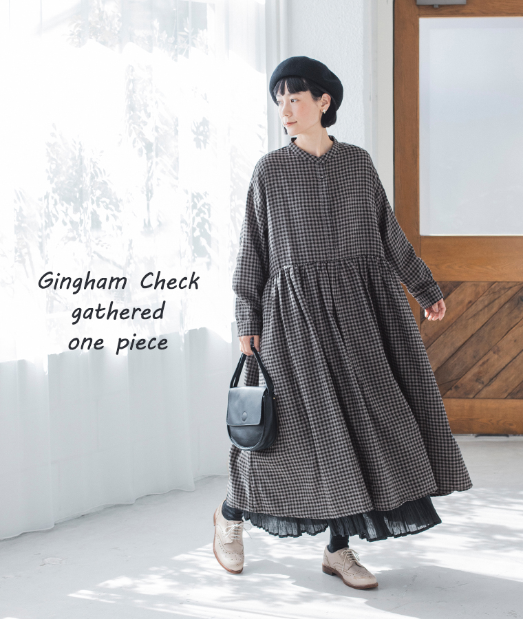 LUPILIEN by natulan  別注　福袋　ギンガムチェック柄ギャザーワンピースの紹介