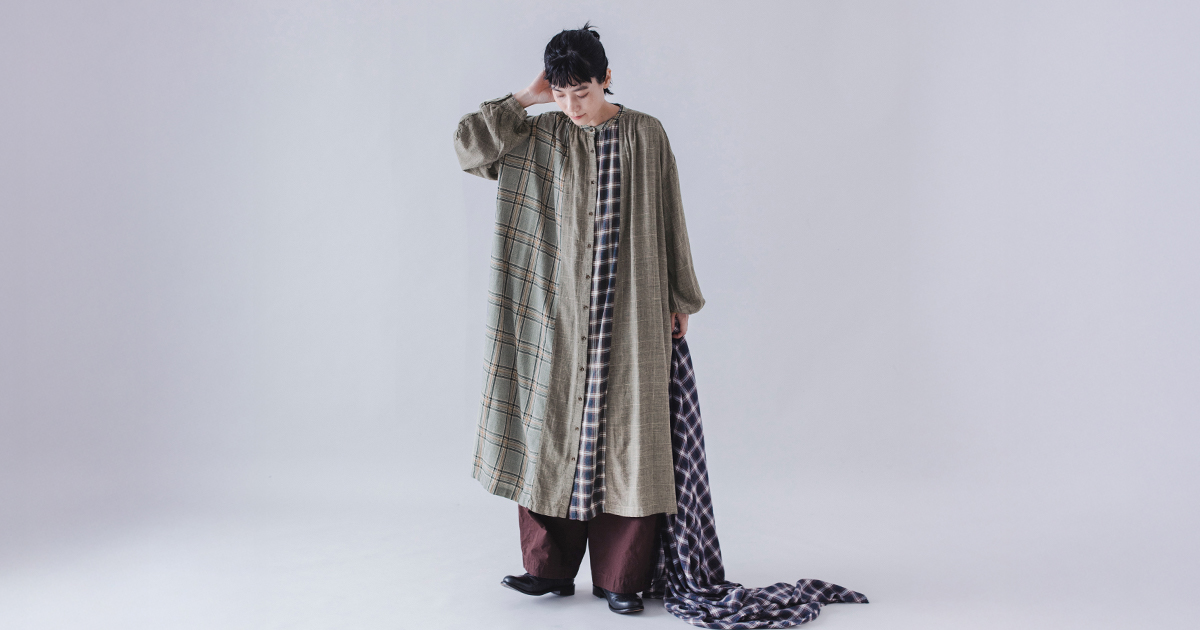 最終です‼️未使用☆Room no.8グレンチェックビッグスリーブワンピース og.jpg