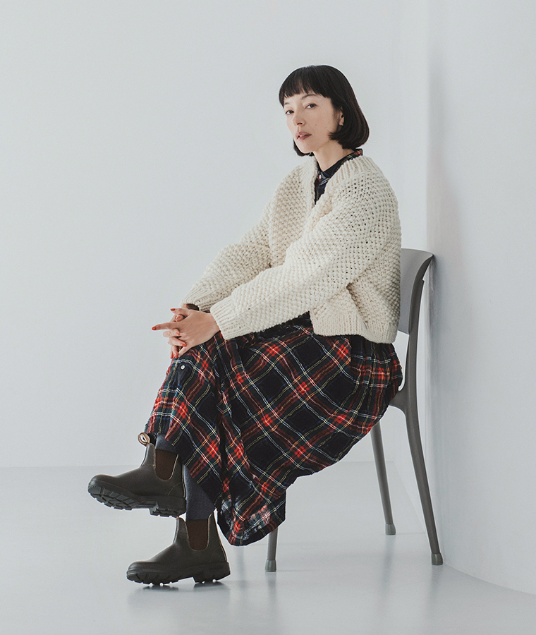 【 Blundstone 】サイドゴアレインシューズ ブラウン 全身コーディネート