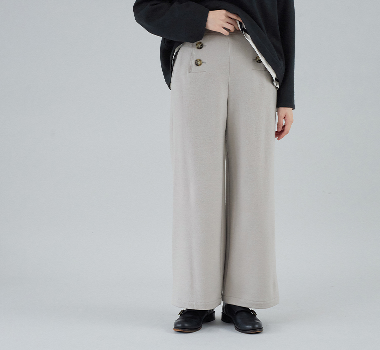 Vent d'ouest マリンパンツ(グレー)の下半身寄り