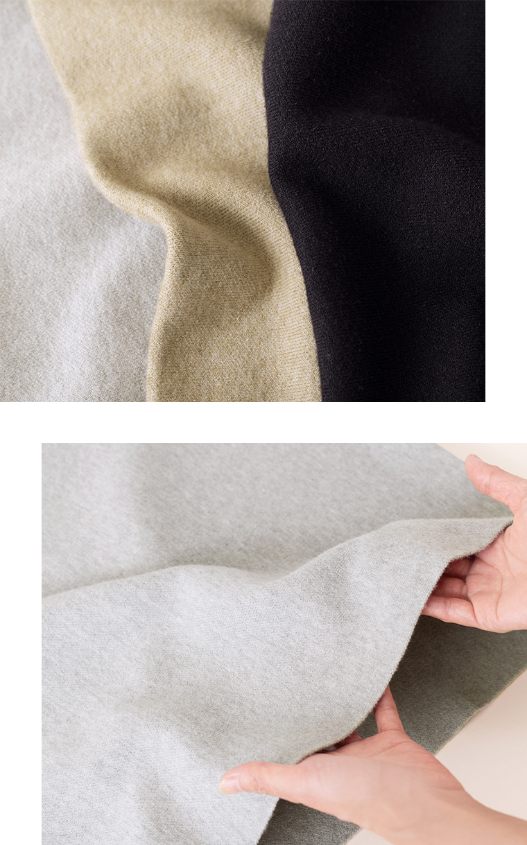 &yarn ニットワイドプルオーバーの生地アップ