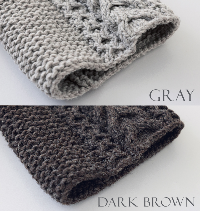 TANG ペルーハイランドウールハンドニットカーディガン 素材見せ