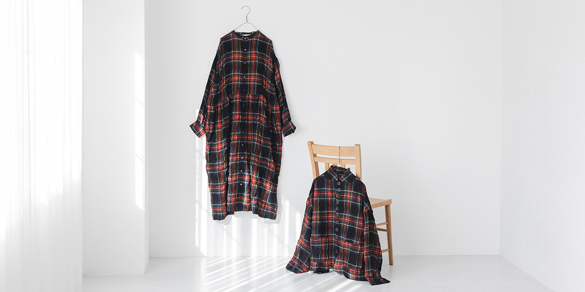 ICHI Antiquites 】コットンウールタータンチェックシリーズ