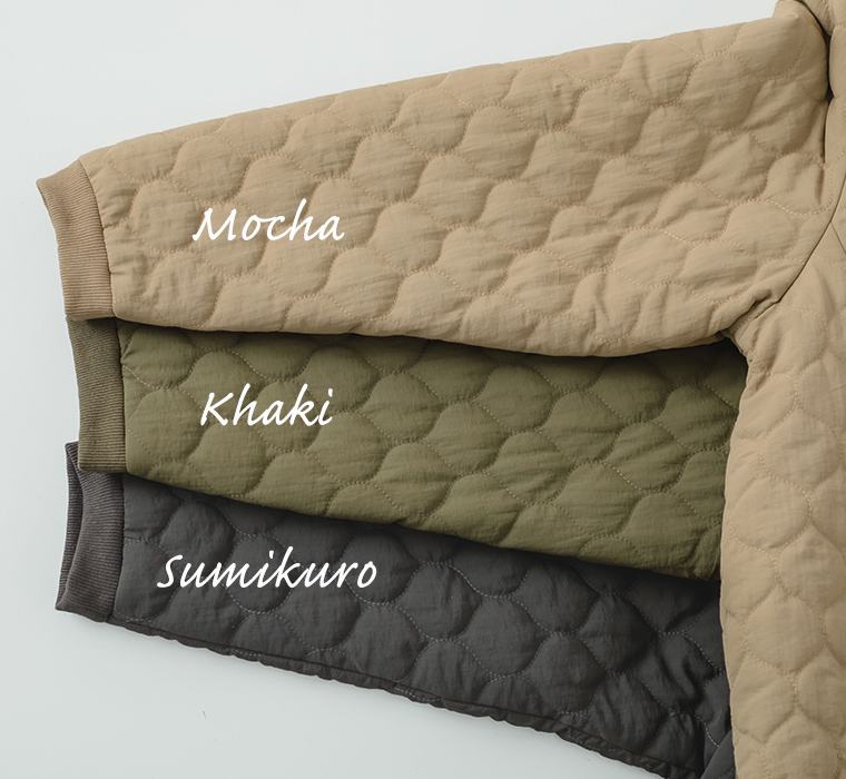 【 no jean 】ナイロンタスラン薄中綿ジャケット カラー展開