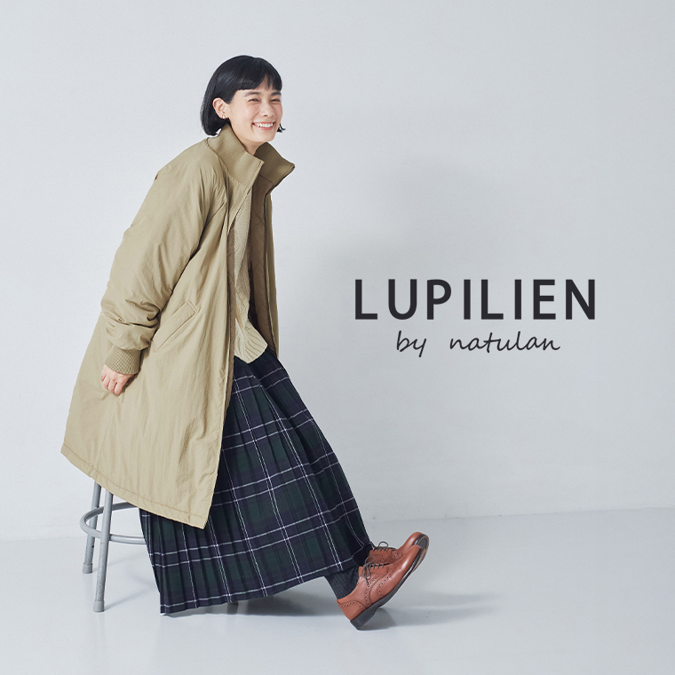 LUPILIEN by natulan  ナイロン中綿リブカラーコート