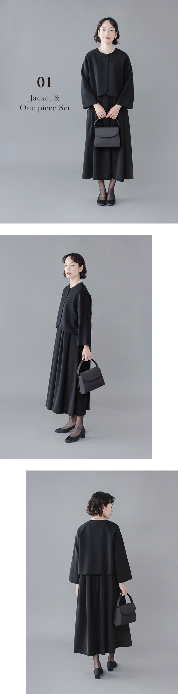 Luuna miu【ブラックフォーマル】大切な日のジャケット＆ワンピースセットのコーディネート