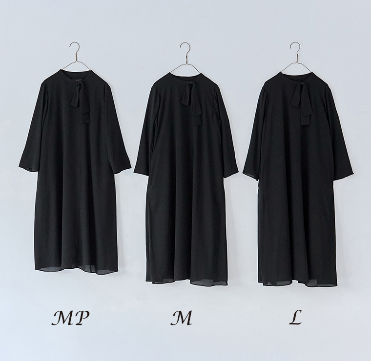 Luuna miu【ブラックフォーマル】大切な日のボウタイAラインワンピースのサイズ