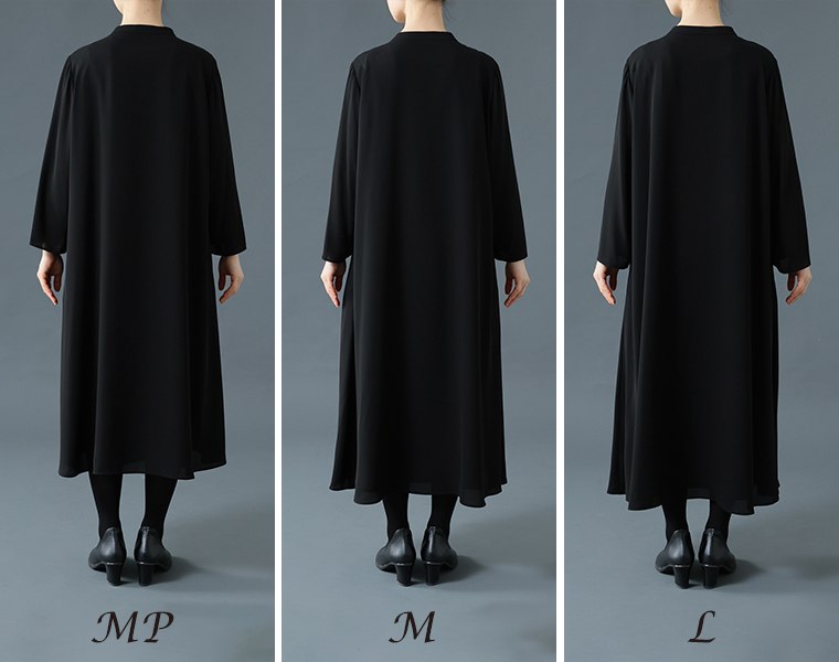 Luuna miu【ブラックフォーマル】大切な日のボウタイAラインワンピースのサイズ